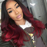 Burgundy Long Curly Human Hair Wigs Burgundy Long Curly Human Hair Wigs