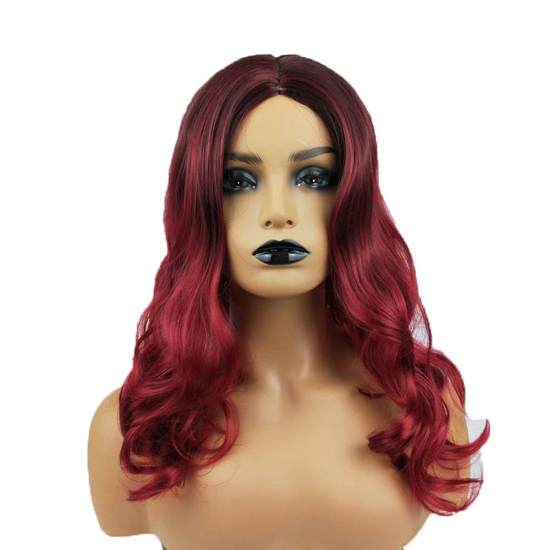 Burgundy Long Curly Human Hair Wigs Burgundy Long Curly Human Hair Wigs