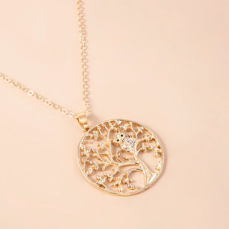 Gold Hollow Tree Of Life Necklace Gold Hollow Tree Of Life Necklace