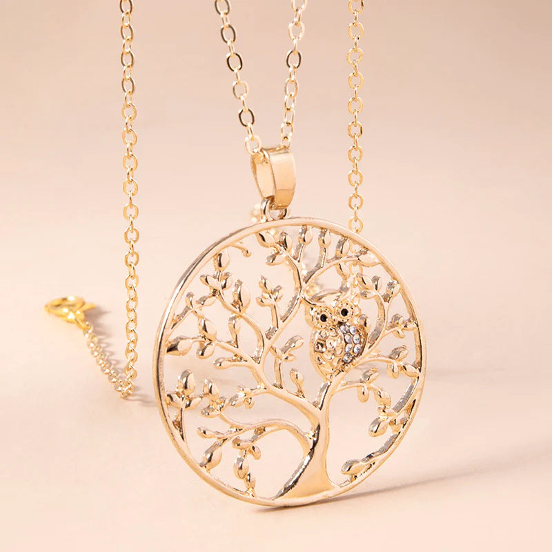 Gold Hollow Tree Of Life Necklace Gold Hollow Tree Of Life Necklace