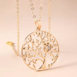 Gold Hollow Tree Of Life Necklace Gold Hollow Tree Of Life Necklace