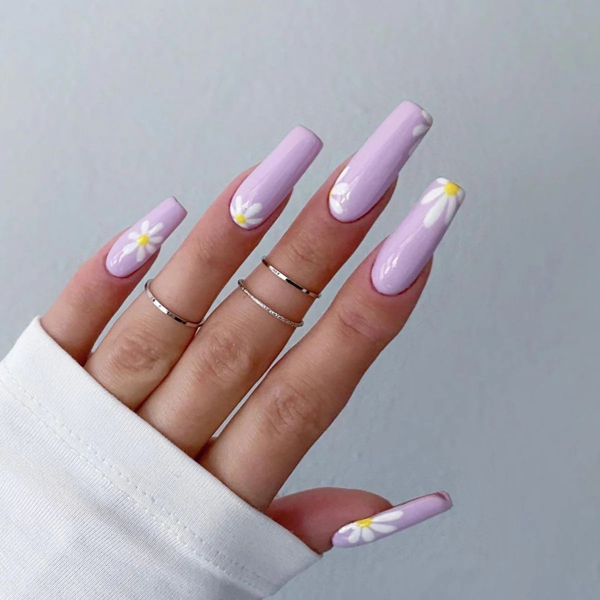 Pastoral Style Fake Nails Pastoral Style Fake Nails