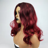 Burgundy Long Curly Human Hair Wigs