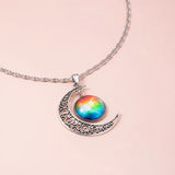 Galaxy Planet Star Glass Necklace